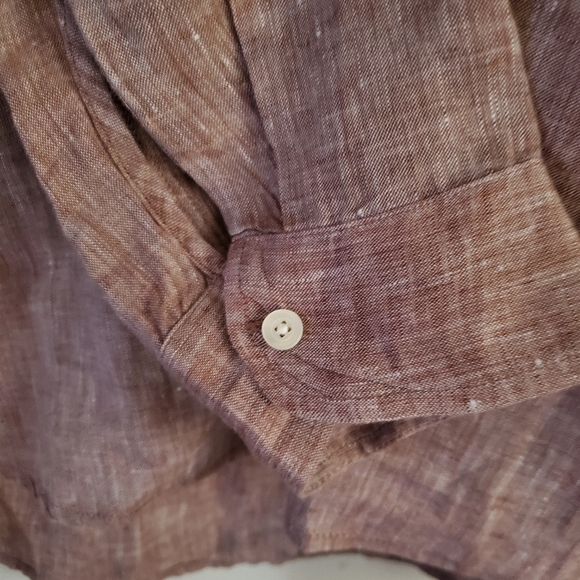 J Mclaughlin Button Down Womans Linen Blouse, Size Medium - Picture 5 of 8